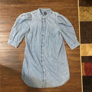 GAP Light Blue Denim Shirt Dress